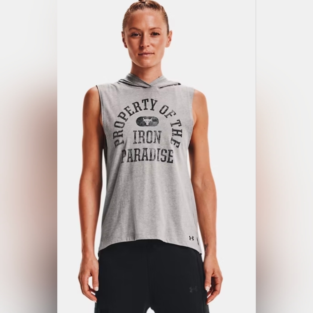 Under Armour Gray Sleeveless Hoodie Top